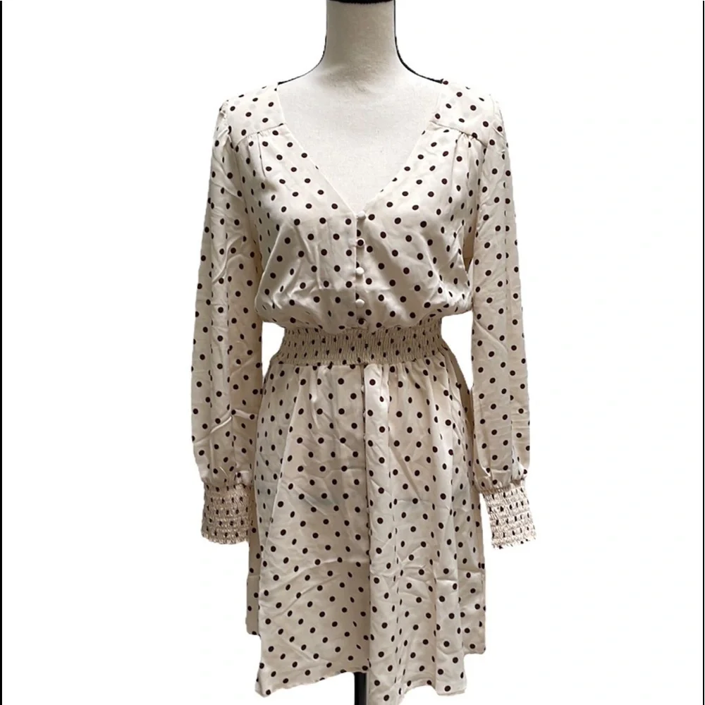 Steve Madden♥️BB Dakota long sleeve smoked mini dress size (medium) - Picture 7 of 7